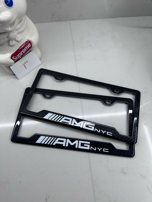 AMG NYC Carbon Fiber License Plate Frame